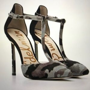 Sam Edelman Cow Fur Camo Heels